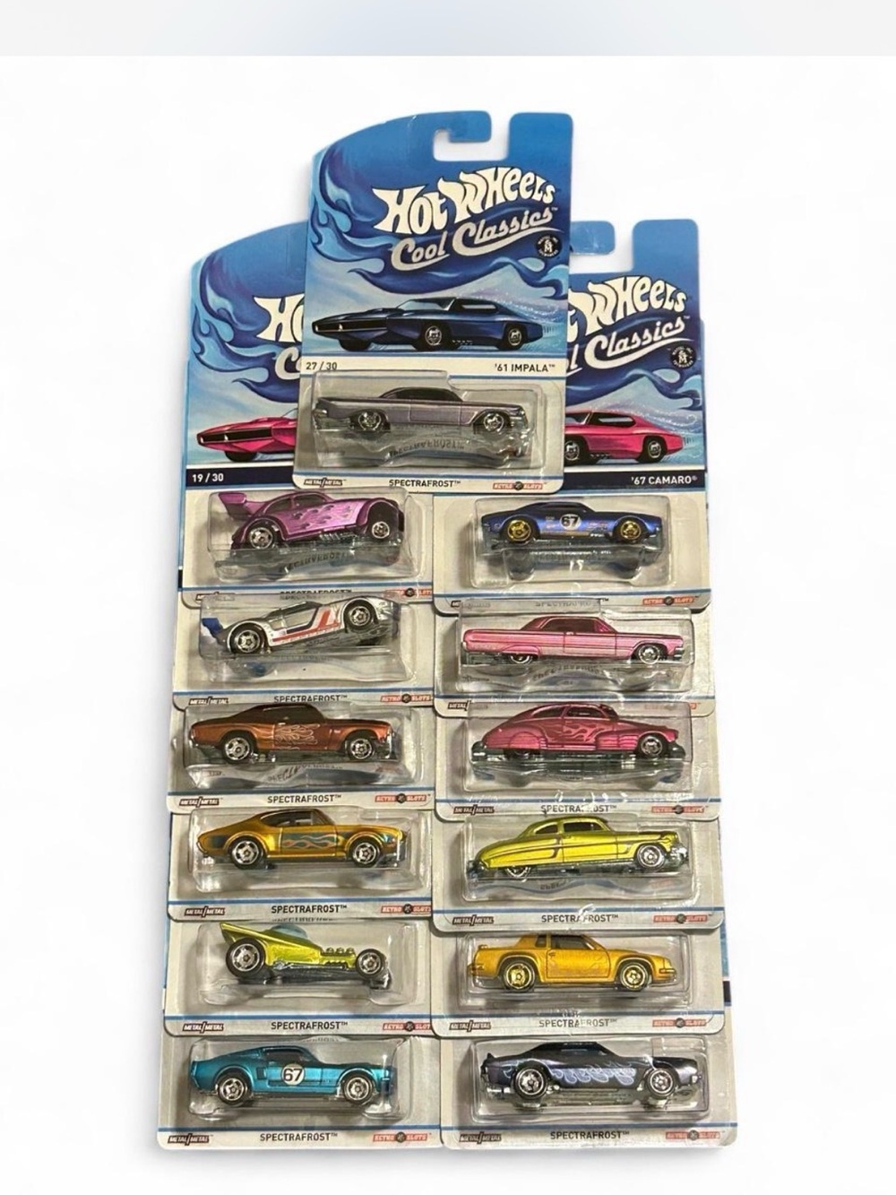 Hot Wheels Cool Classics SpectraFrost 13 car set Premium